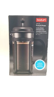 Bodum - 1908-01 - Java - Cafetière à Piston - 8 Tasses - 1.0 L - 8 Cup, Noir  - Photo 1/4