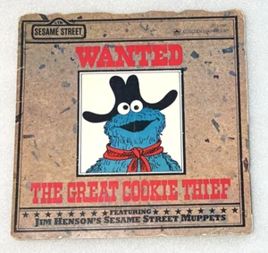 Vintage Wanted The Great Cookie Thief Taschenbuch Sesamstraße Buch 1977 golden - Bild 1 von 12