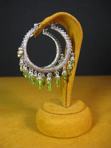 BARBARA BIXBY PERIDOT EARRINGS BRIOLETTE HOOP CHANDELIER FLOWER Gemstone Boho - Picture 1 of 2