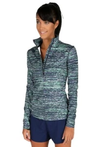 Nike Pro Top Women Large Multi Dri Fit Half Zip Long Sleeve Stretch Fleece Lined - Picture 1 of 8