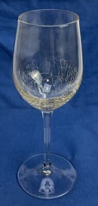Pier 1 Light Amber /Sepia? Crackle 8 7/8” White Wine Glass “EXCELLENT” - Picture 1 of 9
