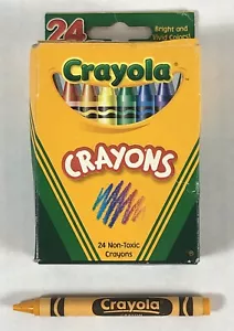 2002 Box of Crayons Featuring DANDELION Yellow Crayola Mostly unused - Picture 1 of 4