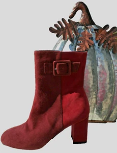 NEW Red 6 1/2 L 7 1/2 R Mis Sized Aquatalia By Marvin K Weatherproof Booties - Picture 1 of 8