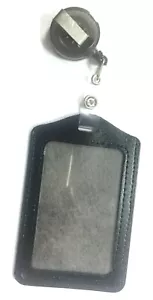 NEW ID CARD HOLDER BADGE REEL OYSTER SECURITY RETRACTABLE PHOTO IDENTITY PASS - Picture 1 of 1