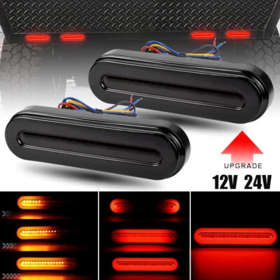 2 St. Motorrad LED Mini Blinker Bremslicht 3 in 1 Rücklicht Schwarz Universal DE - Bild 1 von 4