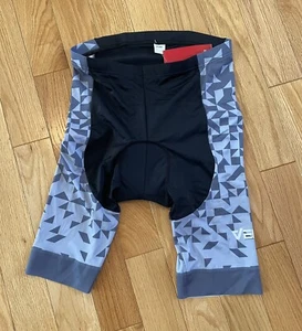 Cycling Padded Biker Shorts Black/Gray Spandex Stretch Size XXL Vebe Sport NWT - Picture 1 of 4