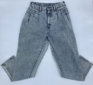 Pantalones de mezclilla vintage desgastados Zena lavado ácido cintura alta mamá mujer cintura 30,5" - Imagen 1 de 8
