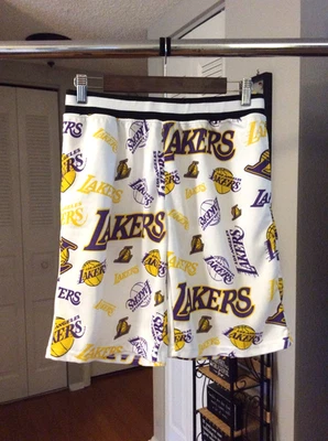 Pantalones Cortos Los Angeles Lakers Blanco Poliéster Jóvenes Niños Extra Grandes XL 18-20 Foto 1 de 3
