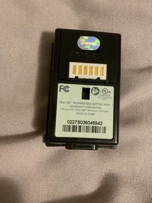 微软 Xbox 360 黑色充电电池组原始设备制造商 0227S035046942 未测试 — 第 1/4 张图片