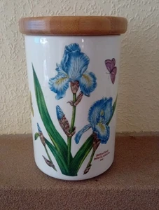 Portmeirion Botanic Garden 7" Iris Flower Storage Container Jar With Lid - Picture 1 of 3