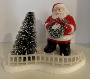 RARE Vintage NOMA Lights Hard Plastic Santa Claus Blow Mold With Christmas Tree - Picture 1 of 20