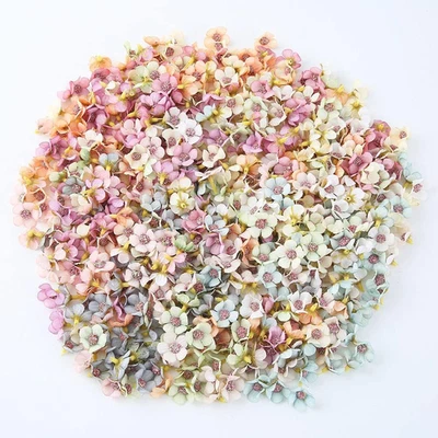 100 Pcs Künstliche Blumen,Mini Bunt Gänseblümchen Blütenköpfe,Kunstblumen Köpfe  - Bild 1 von 4