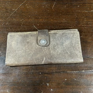 Hide And Drink Damen 100 % Leder Clutch/Geldbörse Tasche Druckknopfverschluss 7,5 x 3,5" - Bild 1 von 9