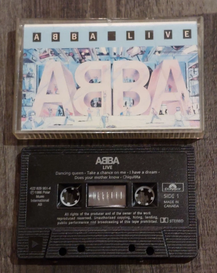 ABBA K7  " ABBA Live " POLYTEL Canada 1986' - Image 1 of 1