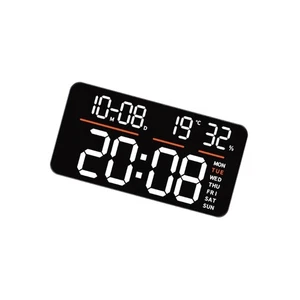 Remote Control Digital Wall Clock LED Display Date Temperature Countdown Timer - Picture 1 of 12