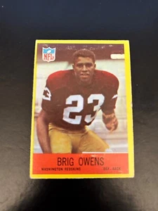 1967 PHILADELPHIA FOOTBALL #187 BRIG OWENS ROOKIE!! $1 SHIPPING!! - Picture 1 of 2