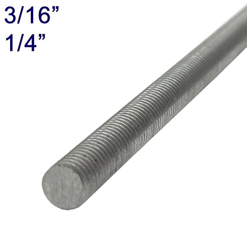 EKP SUPPLIES BSF Steel Threaded Rod / Studding - 12" lengths - 3/16" 1/4" - Model Engineering