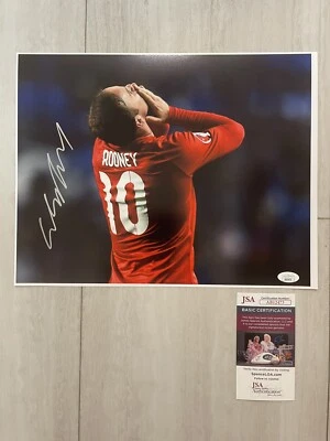 FOTO FIRMADA A MANO POR WAYNE ROONEY AUTOGRAFIADA DC UNITED MLS FÚTBOL 11X14 CERTIFICADO DE AUTENTICIDAD JSA Foto 1 de 2
