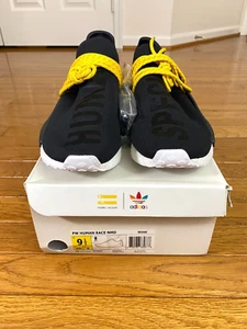 New adidas Pharrell x NMD Human Race Core Black Size 9.5 - Picture 1 of 18