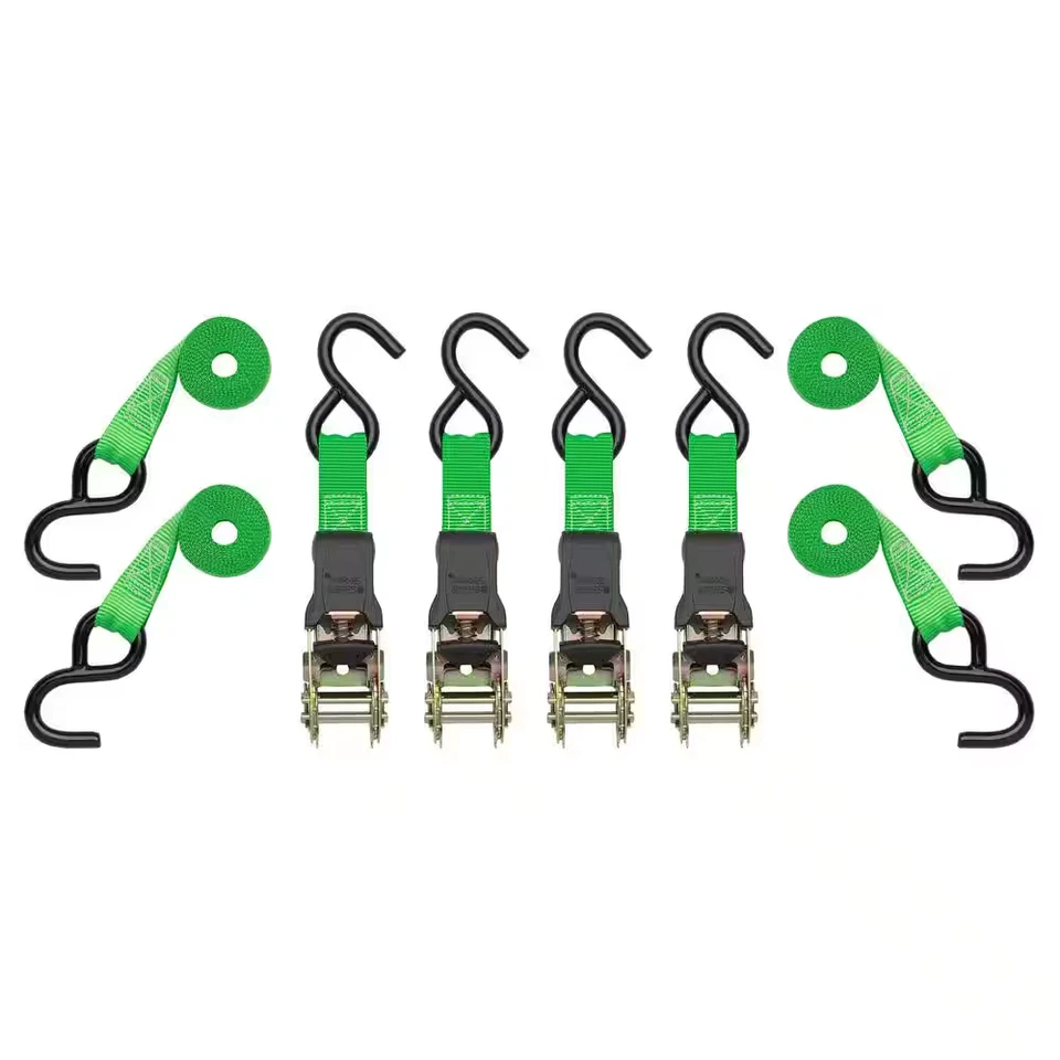 SmartStraps 145 14ft 1500 Lbs Padded Ratchet 4 PK Green