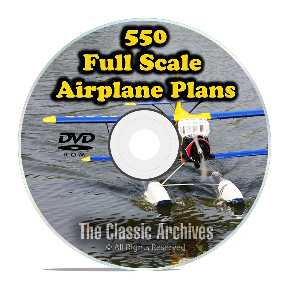 550 Giant Scale RC Model Airplane Plans Templates, Bombers Military DVD F58 - Image 1 of 1