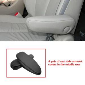 2*Second Row Seat Armrest Cover Leather Synthetic For Toyota Sienna 11-18 BLACK - Picture 1 of 4
