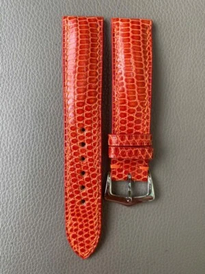 正品蜥蜴皮肤表带 尺寸 10...16 17 18 19 20 21 22 23 24 25 26 毫米 — 第 1/4 张图片