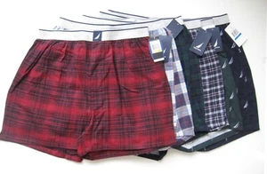 A260 Vintage Nautica NEW Men's Sport Logo Waistband Functional Fly Flannel Boxer - Picture 1 of 24