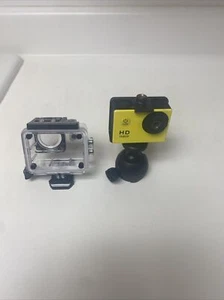 Sports Cam 1080P Full HD 2.0 Inch Screen Waterproof 30M Action Camera New Yellow - Picture 1 of 4