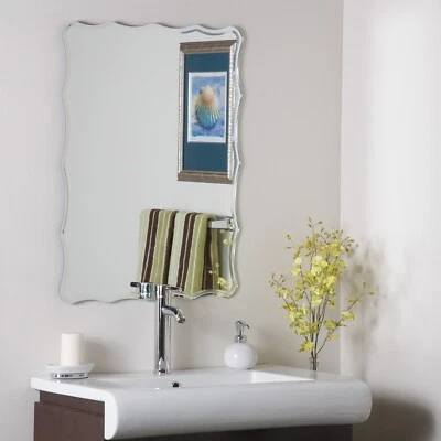 Decor Wonderland SSM1058 Frameless Estefania Bathroom Mirror 31.5" x 23.6" - Image 1 of 4