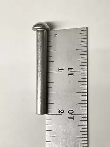 (100) Fabbro 1/4 X 2 Rivetto Solido Alluminio Testa Rotonda Antico 1/4,25"" 2"" USA - Foto 1 di 5