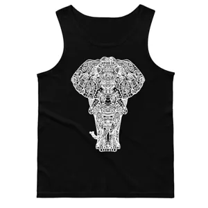 🔥 Elefante Tribal Mandala Boho Hombres Unisex Tank top zoo Amante de los animales camiseta de regalo - Imagen 1 de 2