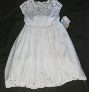 Cinderella Girl's Plus 10 1/2 White Wedding Pageant White Beaded Ball Gown Dress - Picture 1 of 7