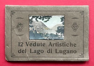 Album Leporello con 12 cartoline vedute LAGO DI LUGANO Svizzera (148201 - Foto 1 di 5