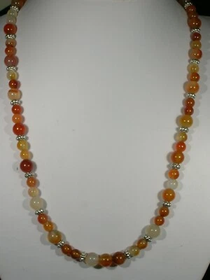 20" Carnelian Bead Necklace Foto 1 de 2