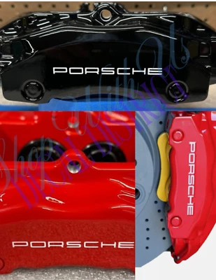 6x BOXSTER CAYENNE Decals fits PORSCHE PANAMERA MACAN Brake Caliper Stickers - Image 1 of 4