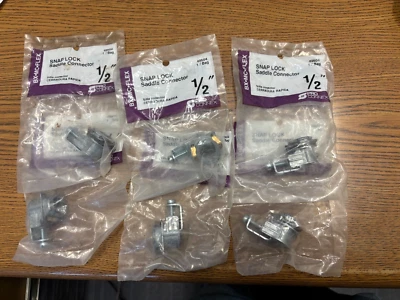 ProConnex 49504 AC/MC/Nm Snap Lock Saddle Connector 3/8-Inch Conduit Fitting - Image 1 of 4