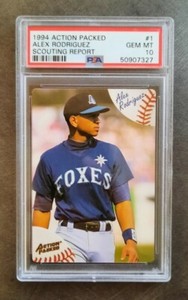 Alex Rodriguez 1994 Action Packed Scouting Report PSA 10 Gem Mint Rookie Card RC