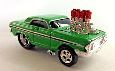 MUSCLE MACHINES 1964   64 FORD THUNDERBOLT GASSER -  1/64 - GREEN - Image 1 of 4
