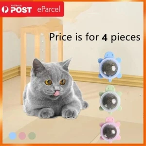 4X Rotatable Cat Treat Toy with Catnip Snack Licking Ball Kitten Pet Molar Toys - Picture 1 of 10