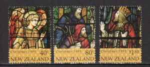 Nouvelle-Zélande 1995 Christmas détails de vitraux 3 timbres oblitérés /TE3531 - Imagen 1 de 1