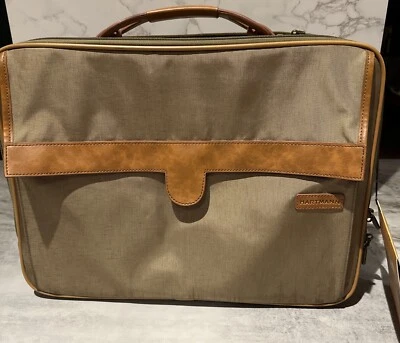 Hartmann Packcloth Overnighter Khaki Nylon Travel Bag Style #1982 W/ Strap Nice! - Image 1 of 4