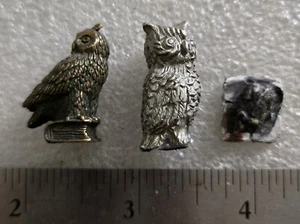Metal Brass Owl on Book Statue Wisdom Russian Bronze with 2 Free - Picture 1 of 9