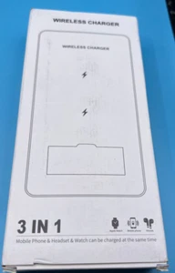 Cargador Inalámbrico Rápido 3 en 1 WXC-01 Teléfono/Reloj/Airpods Compatible con Apple Blanco - Imagen 1 de 4