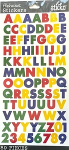 Sticko Primary Colors Block  Alphabet Letter Stickers Planner Teacher Scrapbook - Picture 1 of 1