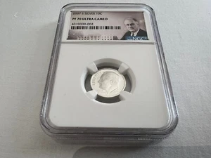 2007-S SILBER ROOSEVELT DIME NGC PF70 ULTRA CAMEO "PORTRÄT ETIKETT" TOP POP - Bild 1 von 4