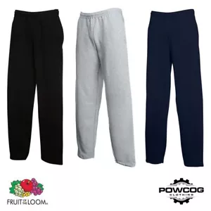 FRUIT OF THE LOOM Jogging Tracksuit Bottoms Open Hem Pockets 64032 in 3 COLOURS - Picture 1 of 7