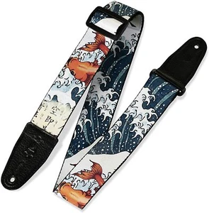 Levys Leathers 2" Polyester Gitarrengurt Sublimationsdruck Coy Fish Design - Bild 1 von 5