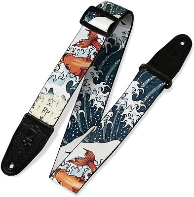 Levy's Leathers 2" Polyester Guitar Strap Sublimation-Printed Coy Fish Design Foto 1 de 4