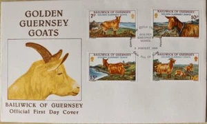 Guernsey Stamps: "Guernsey Golden Goats" - First Day Cover 1980 - Picture 1 of 1